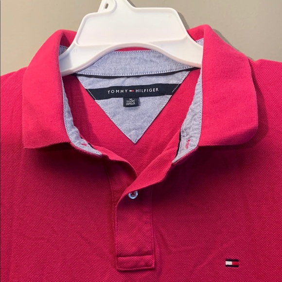 Tommy Hilfiger Pink Polo Shirt Classic Style Men’s XL - Picture 2 of 9